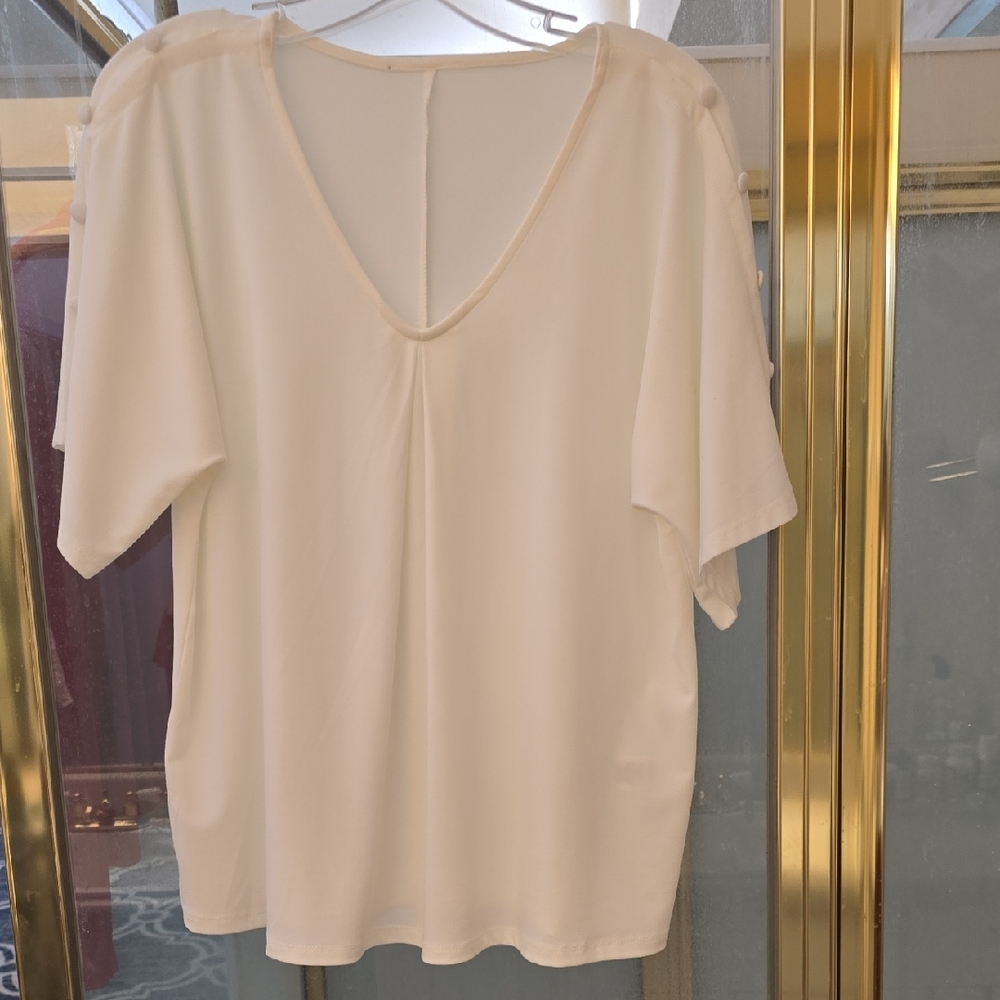 Elegant Cream Women's Top